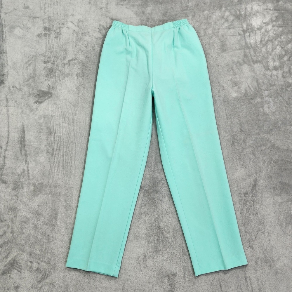 Vintage John Abbott Pants Womens M Green Mint Pull On High Rise Tapered Pockets